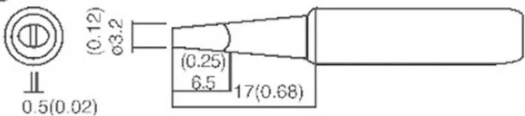 TOOLCRAFT TO-4941111 Soldeerpunt Beitelvorm 3.2mm