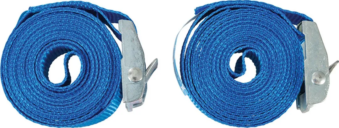 Silverline Riemen Set 25mm Blauw - 2x2,5m