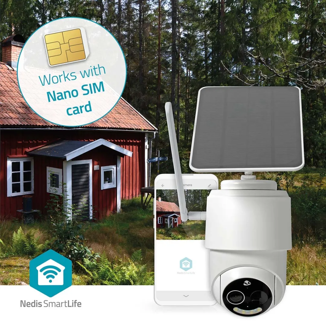 Nedis SmartLife SIMCBO50WT Beveiligingscamera - 4G Full HD - Wit