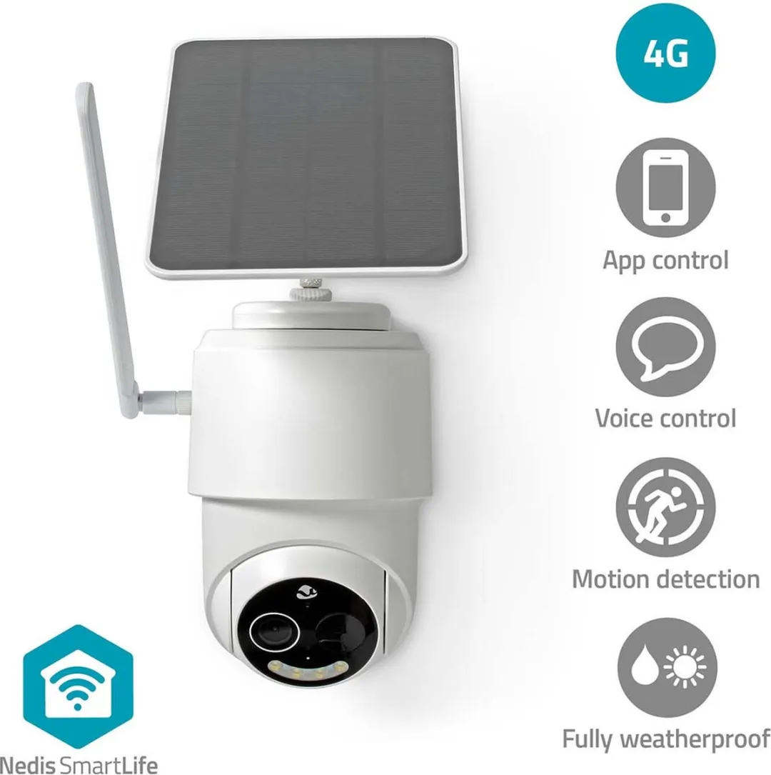 Nedis SmartLife SIMCBO50WT Beveiligingscamera - 4G Full HD - Wit