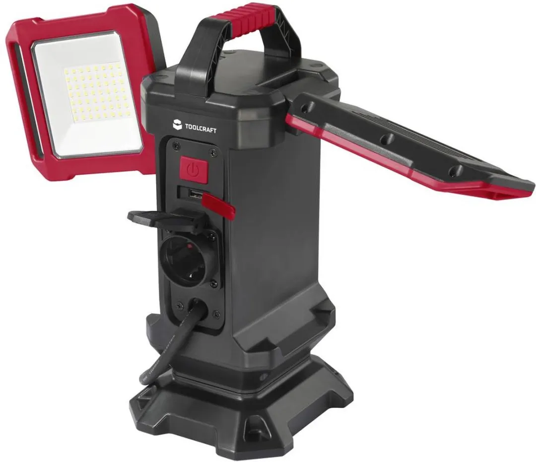 TOOLCRAFT TO-7843725 LED-Bouwlamp 40W Natuurwit - 112 Lichtpunten - Zwart-rood