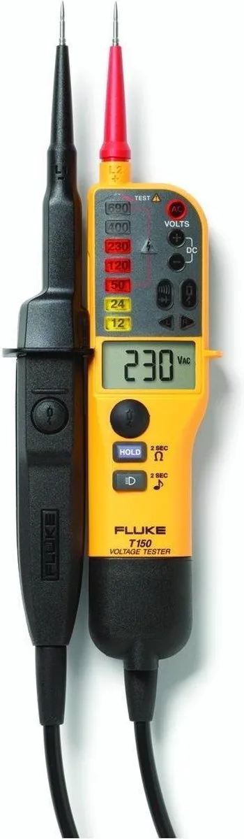 Fluke T150/VDE Spannings-/Doorbeltester AC/DC 6-690V