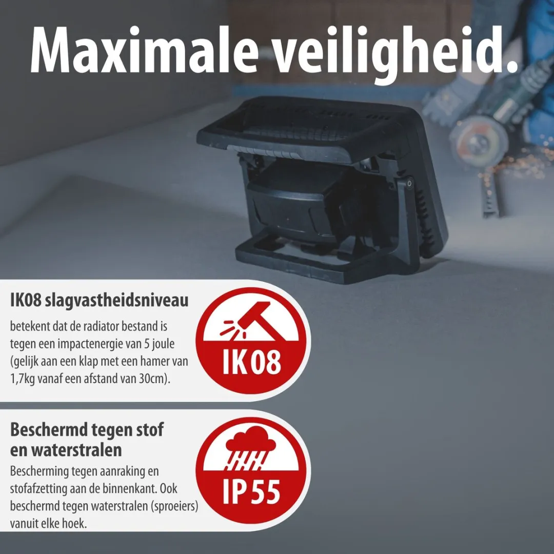 Brennenstuhl 10050 MH LED Bouwlamp 100W 12500lm - Zwart