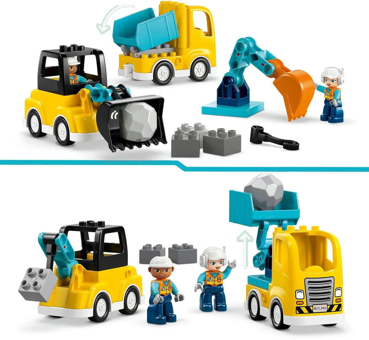 LEGO Duplo 3-in-1 Bouwvoertuigen Set - 22 Stukken - Multicolor