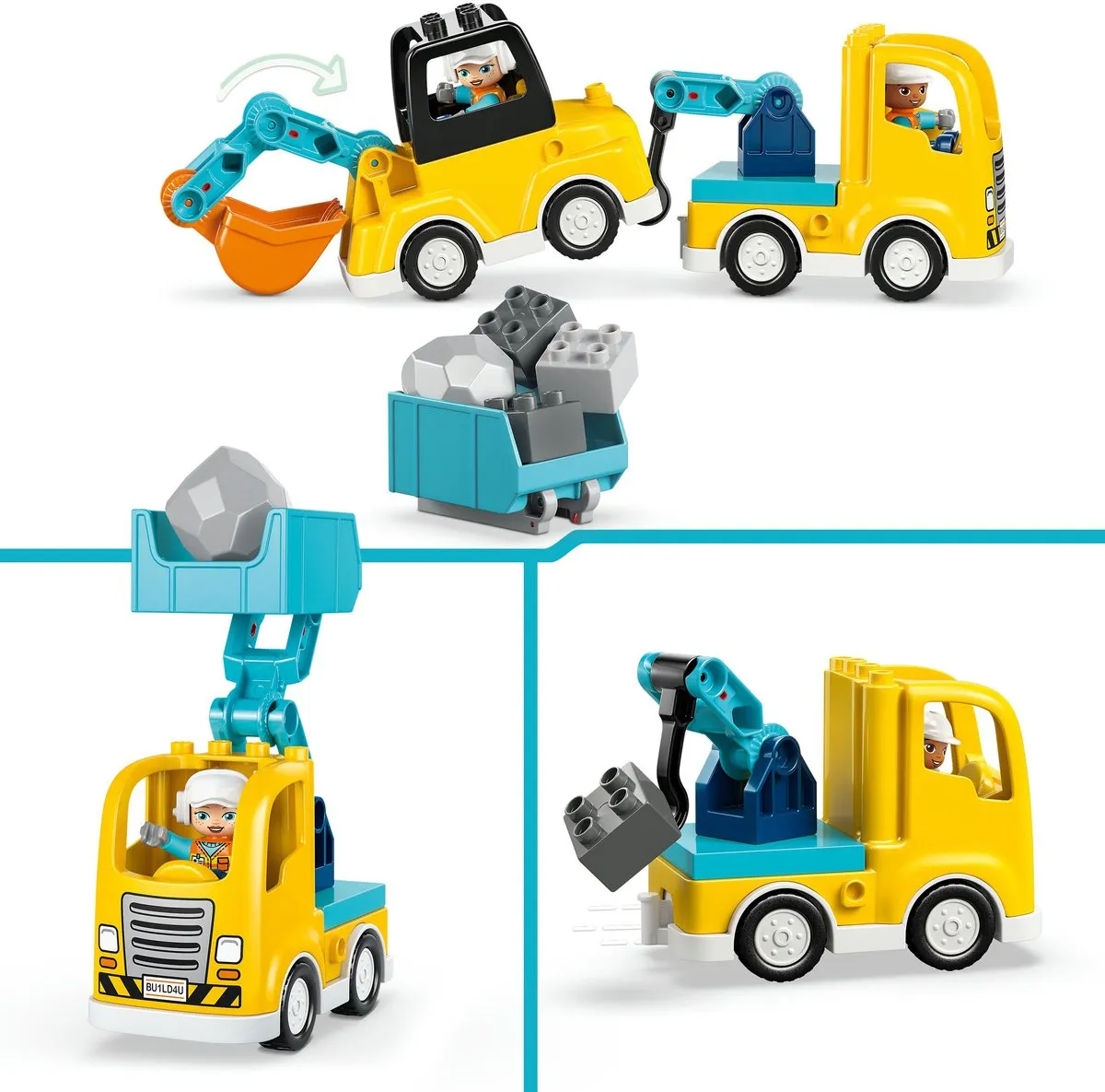 LEGO Duplo 3-in-1 Bouwvoertuigen Set - 22 Stukken - Multicolor