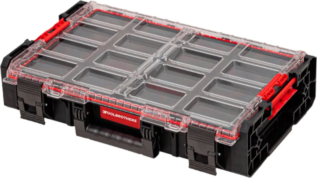 Toolbrothers RHINO XXL Organizer ECO - 13,6L - IP66 - Rood/Transparant/Zwart