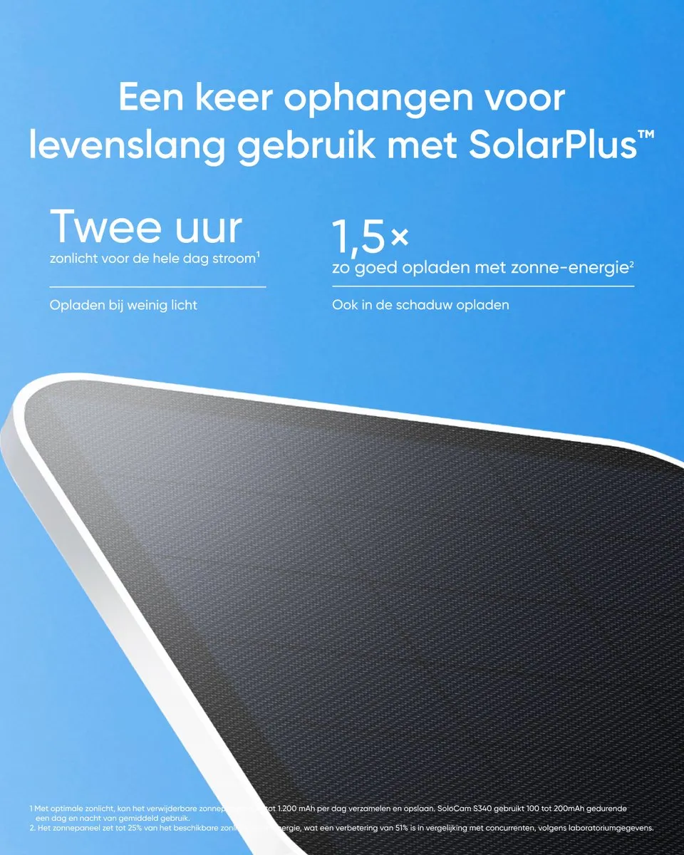Eufy SoloCam S340 PTZ Beveiligingscamera 2K - Wit