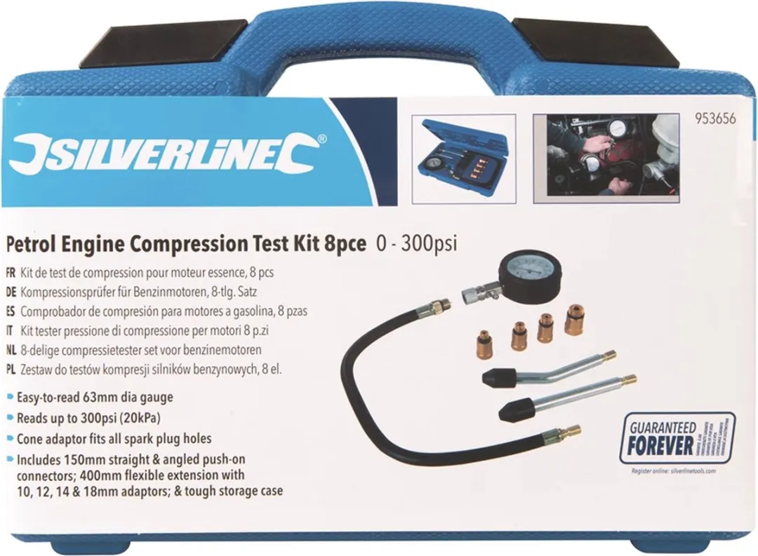 Silverline Compressietester Set 300 PSI
