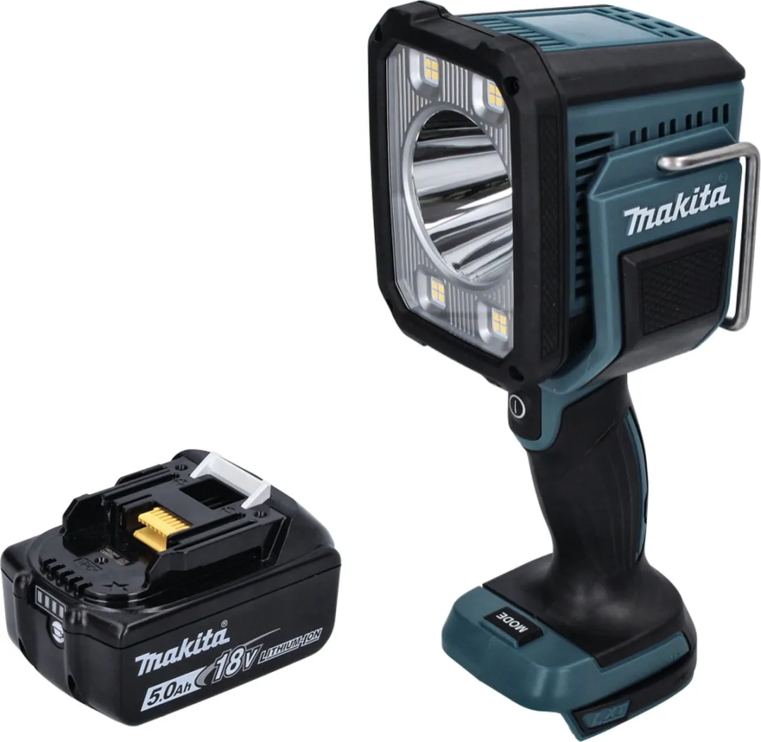 Makita DML 812 T1 LED Handlamp 18V 1250lm - 5.0Ah Accu
