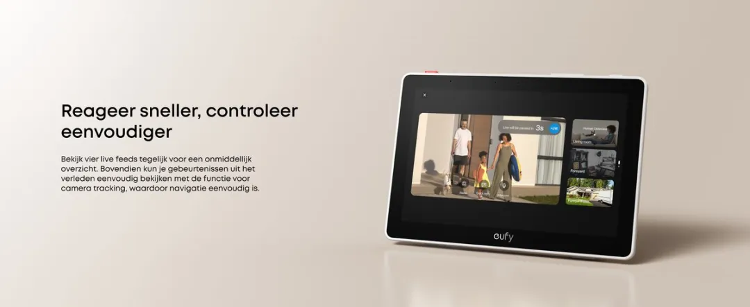 Eufy eufyCam S3 Pro Max T88923W1+T87A03W1+E8214311 Bundel - 2x Camera + Homebase 3 + Deurbel + Display - Wit