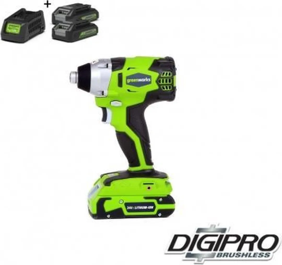 Greenworks 24V Actiepakket - 2x Accu + Lader