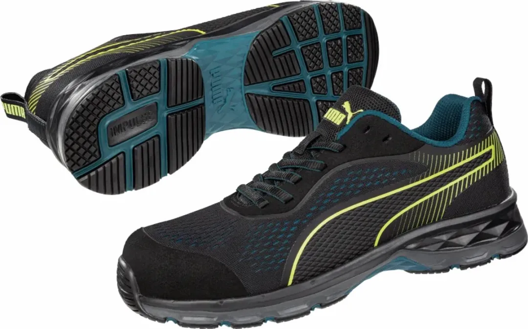 PUMA Fuse Knit S1P Veiligheidsschoen - Blauw 42