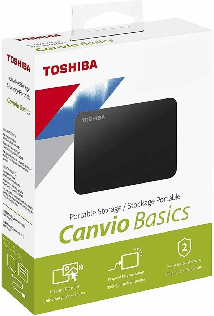 Toshiba Canvio Basics Externe Harde Schijf 2TB - Zwart