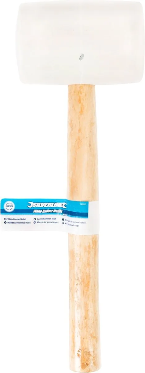 Silverline Hamer met witte rubberen kop 907g