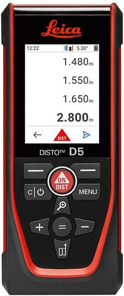 Leica Disto D5 Laserafstandsmeter Bluetooth, Documentatie-app, Li-ion accu 200 m