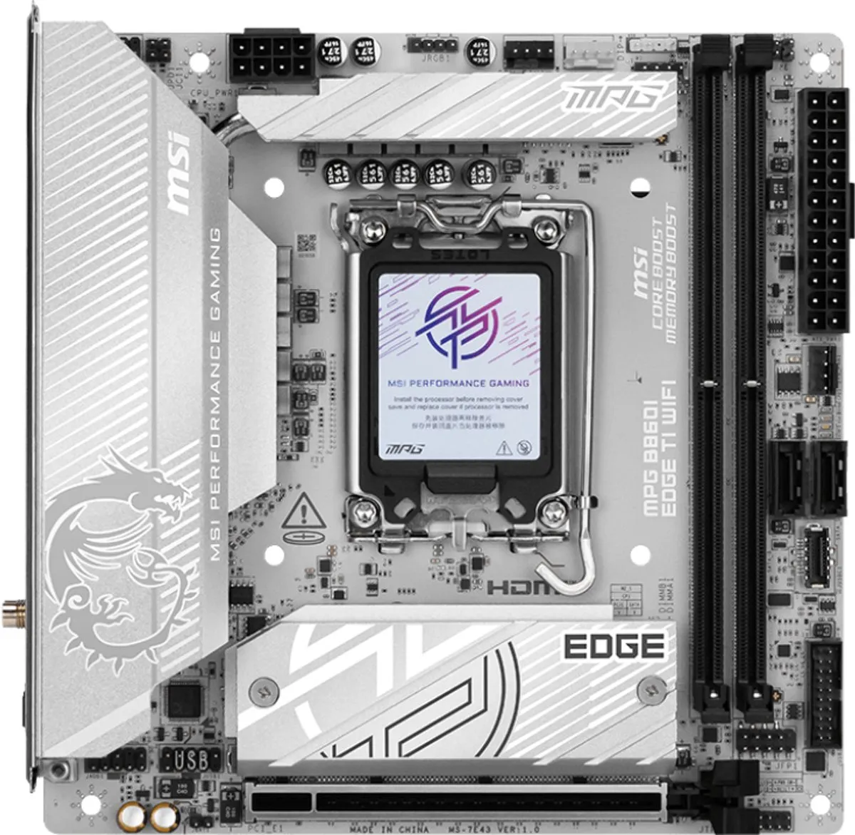 MSI MPG B860I EDGE TI WIFI Moederbord