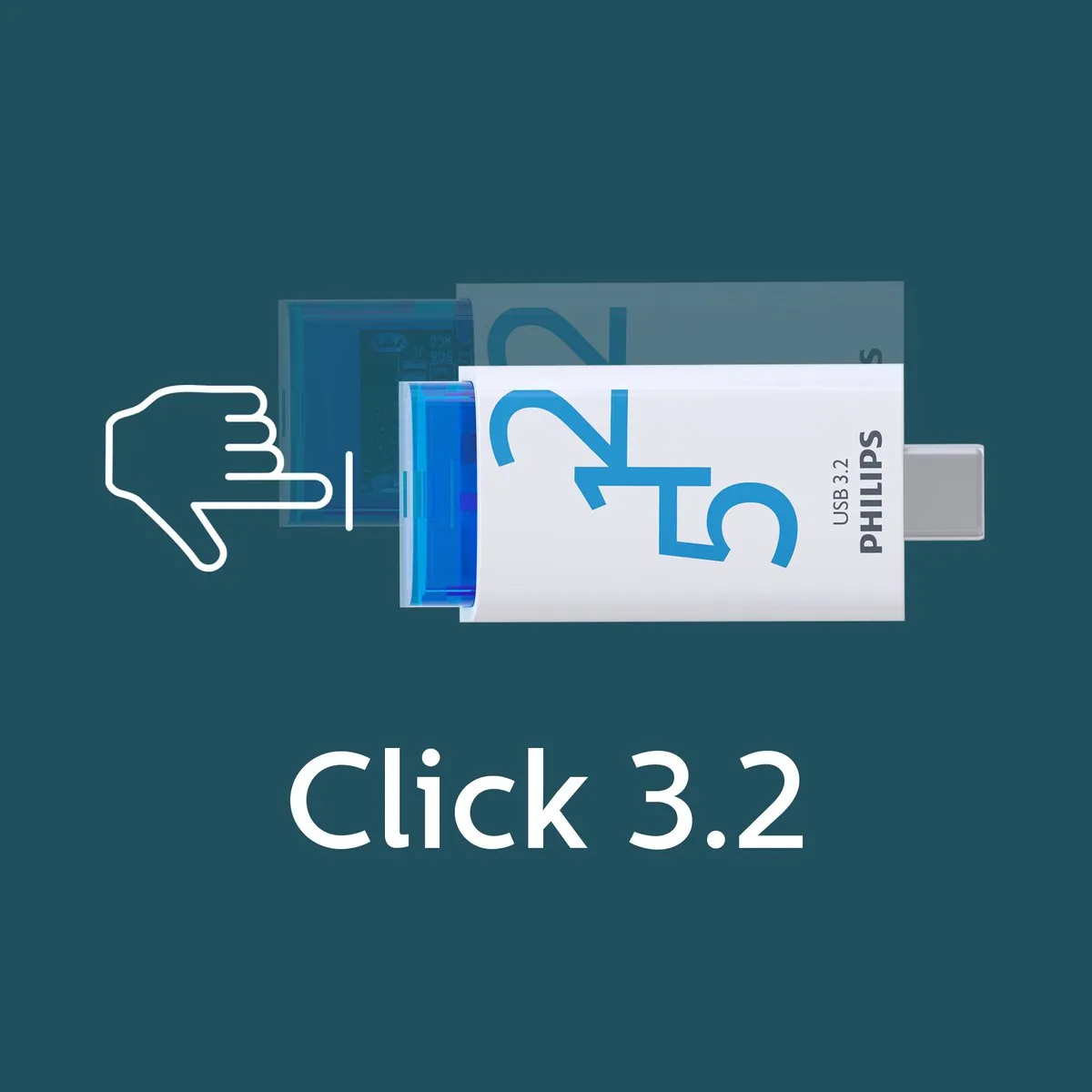 Philips USB-C Click FM51FD175B - 512GB Blauw - afbeelding 6 van 6
