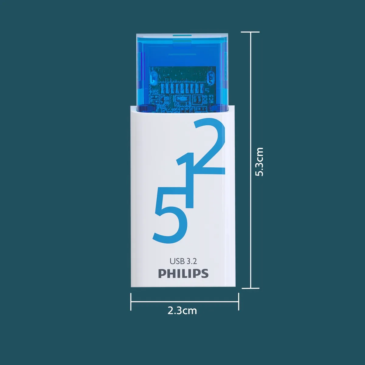 Philips USB-C Click FM51FD175B - 512GB Blauw
