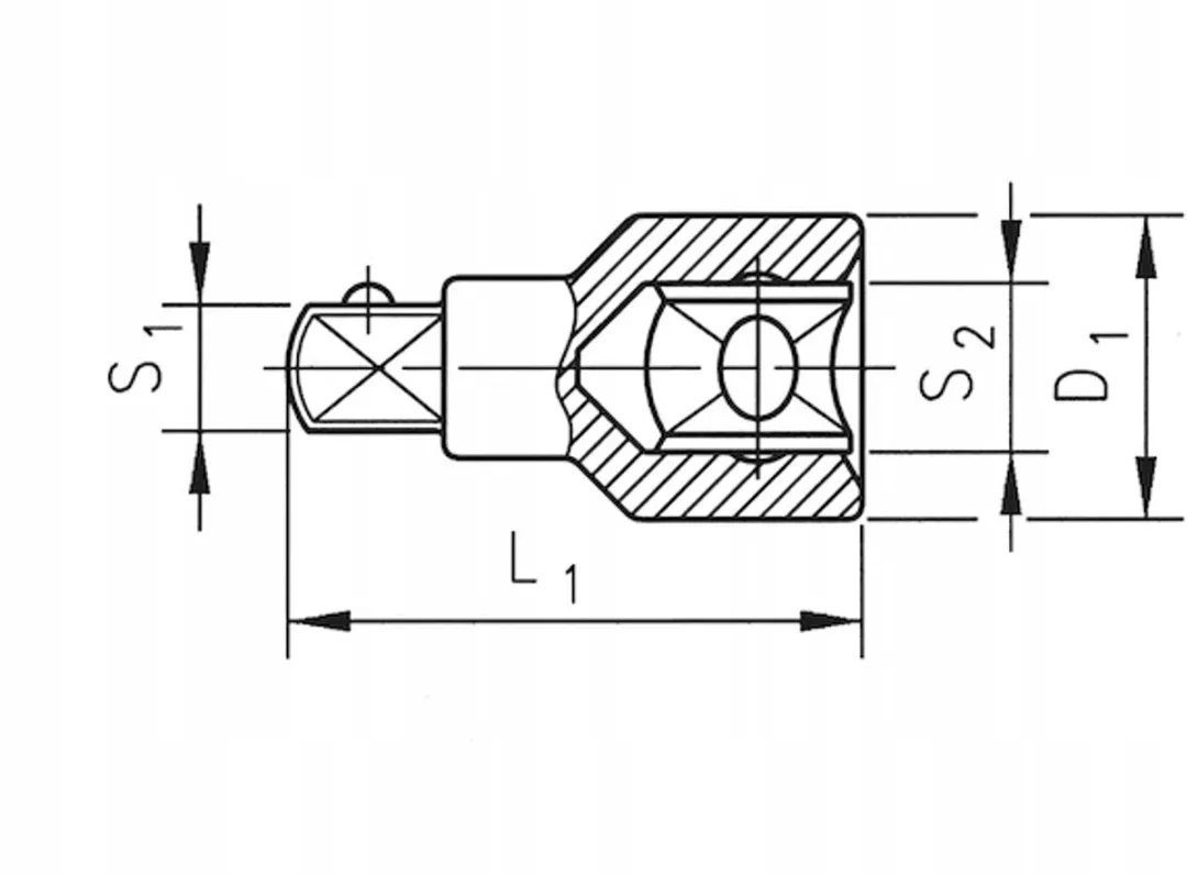 Würth Zebra Adapter 1/2" naar 3/8" - Vanadiumstaal - afbeelding 2 van 2