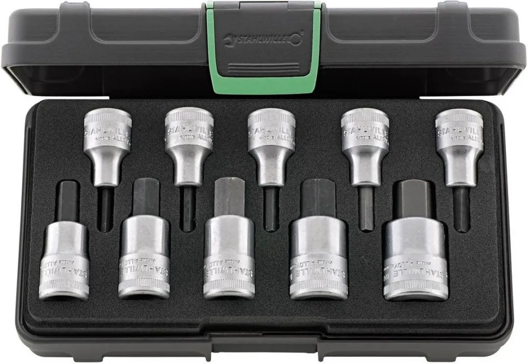 Stahlwille 54/10 Dopsleutel-bitinzetset 1/2" 10-delig