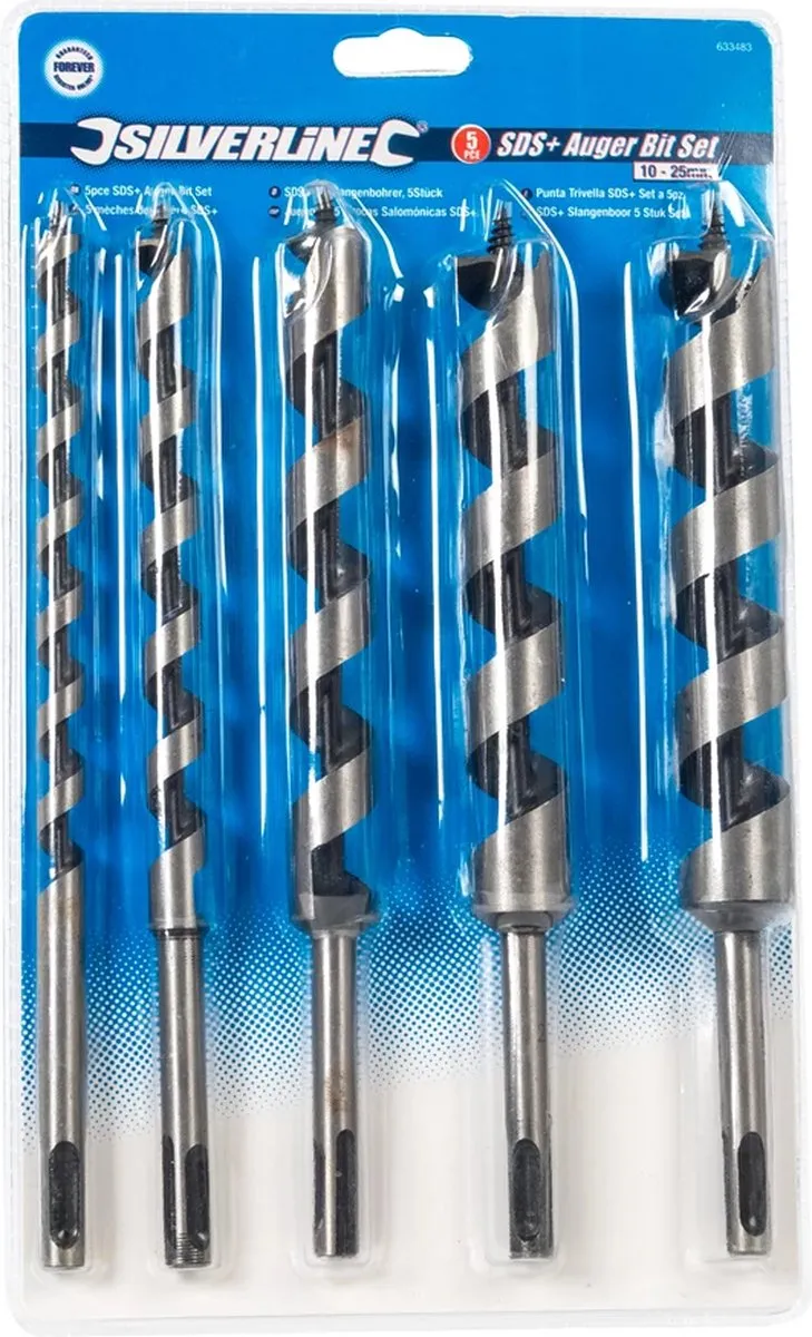 Silverline SDS-Plus Slangenboor Set 10-25mm - 5-delig