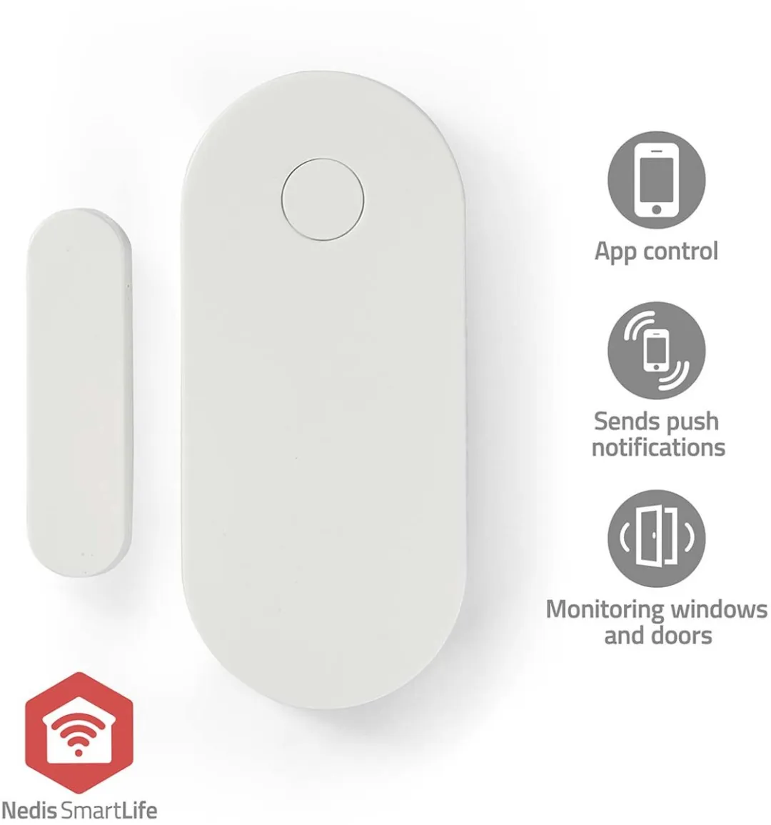 Nedis SmartLife ZBSD11WT Slimme Sensor - Deur/Raam - Zigbee 3.0 - Wit - afbeelding 6 van 6