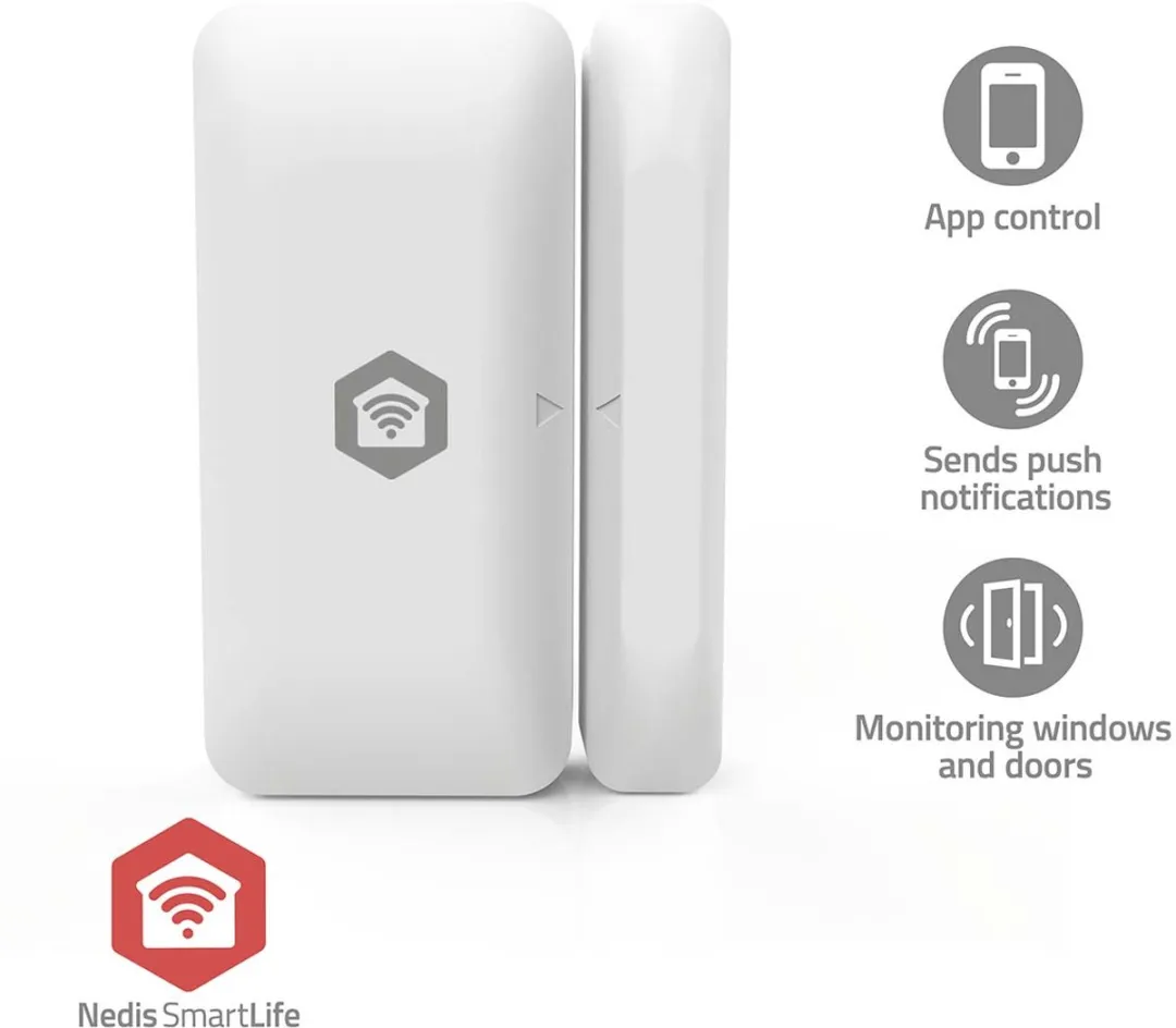 Nedis SmartLife ZBSD11WT Slimme Sensor - Deur/Raam - Zigbee 3.0 - Wit