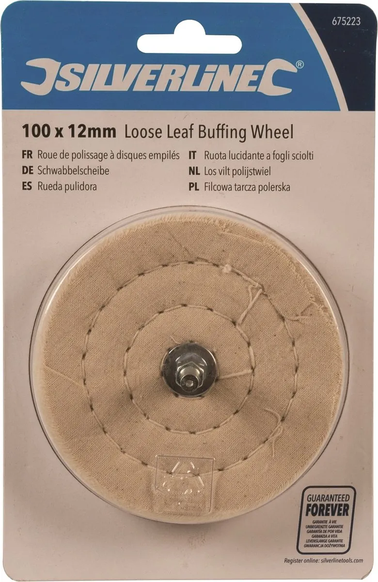 Silverline Polijstwiel 100x12mm - 6mm Schacht