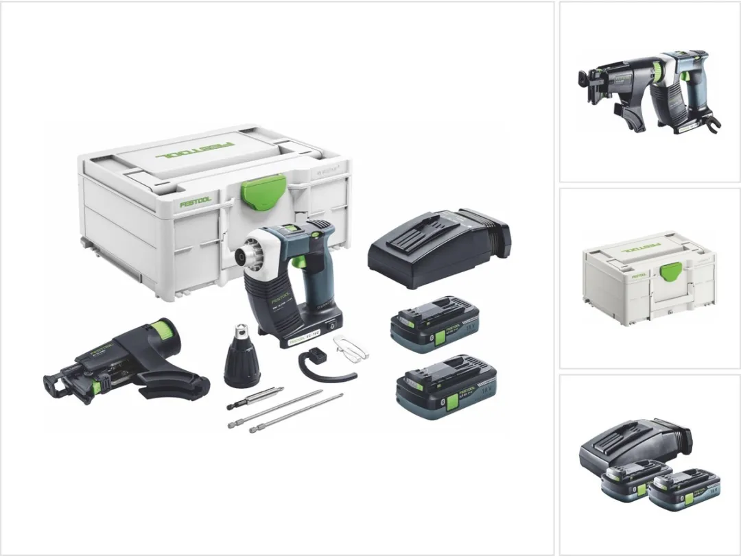 Festool DURADRIVE DWC 18-2500 HPC4,0 I-Plus Bandschroefmachine - 2x4,0Ah - 18Nm - 55mm