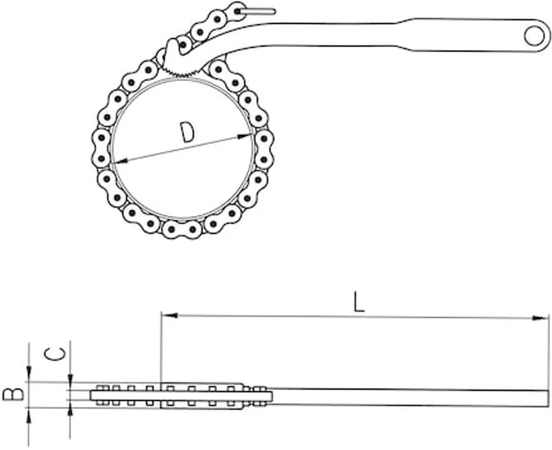 Würth Kettingpijptang - Grijs/Zilver
