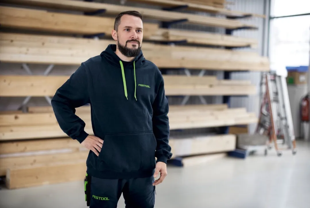 Festool HO-FT2 Trui met capuchon XL - Blauw/ Groen