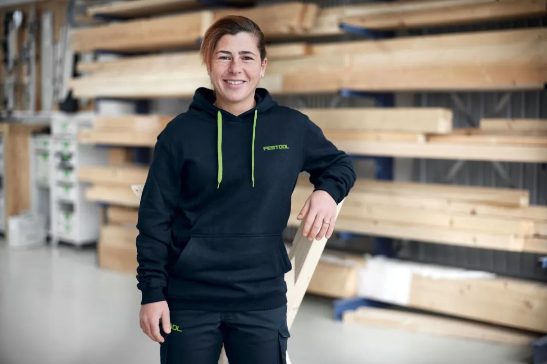 Festool HO-FT2 Trui met capuchon XL - Blauw/ Groen
