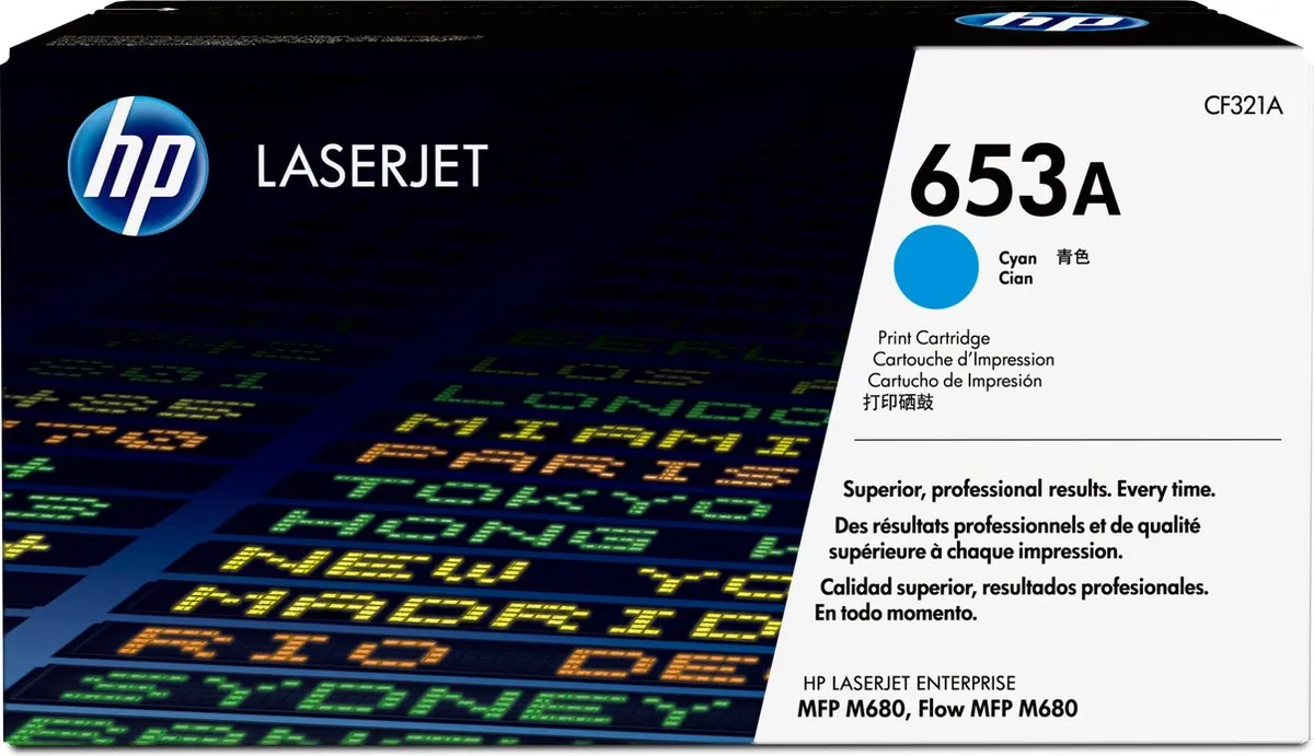 HP 653A CF321A Tonercartridge - Cyaan
