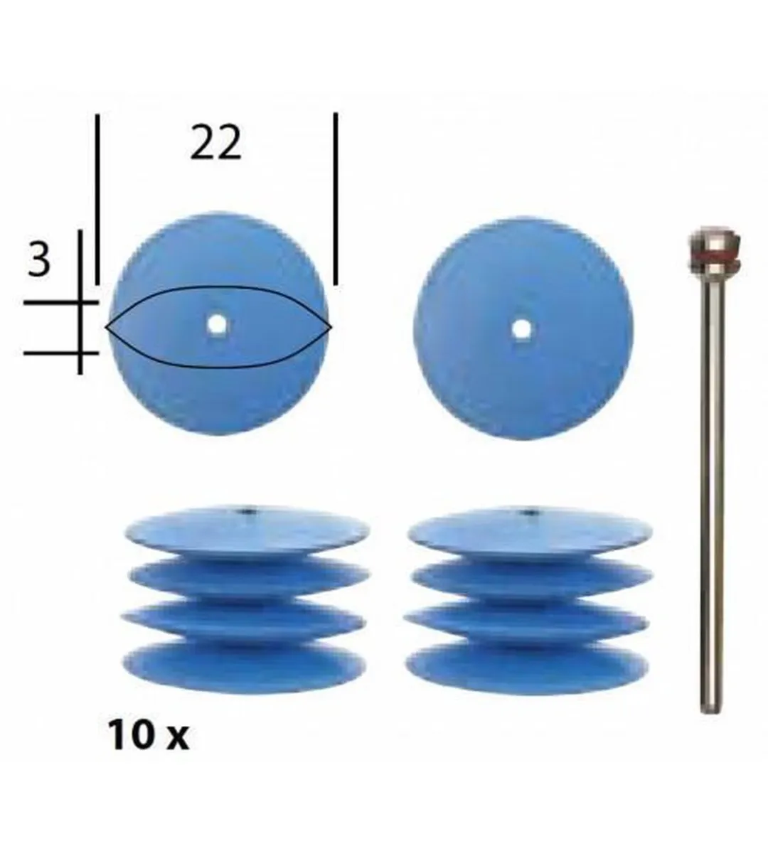 Proxxon Pr28293 Siliconen Polijstschijven 22mm - Kunststof - afbeelding 3 van 4