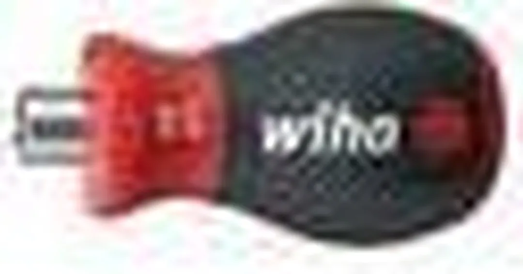 Wiha Stubby Schroevendraaier 57mm 1/4" Magnetisch - Rood/Zwart