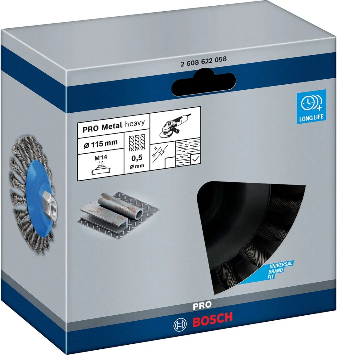 Bosch Professional M14 Kegelborstel 115mm Staal