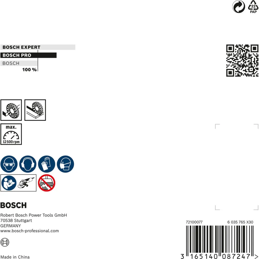 Bosch Professional M14 Kegelborstel 115mm Staal