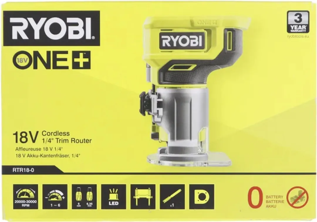 Ryobi RTR18-0 Affleureuse 18V ONE+