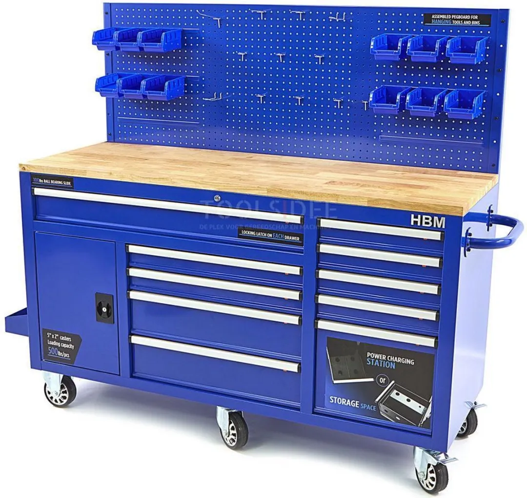 HBM 158cm Werkbank 10 Lades