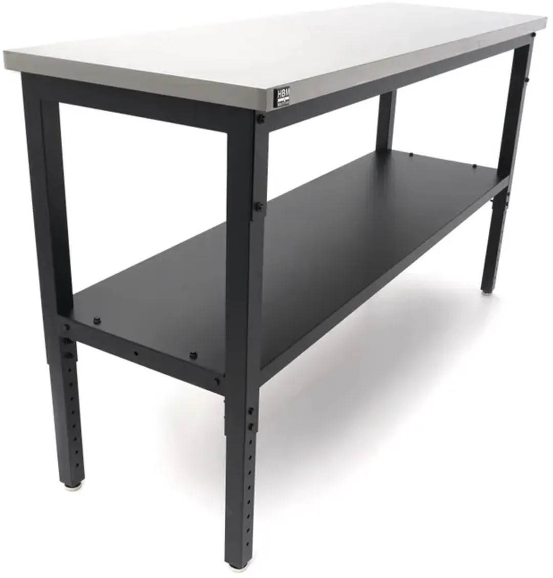 HBM Werkbank RVS 182cm - met Boorhamer