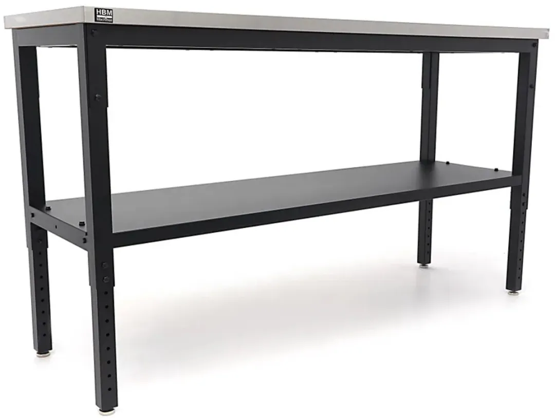 HBM Werkbank RVS 182cm - met Boorhamer
