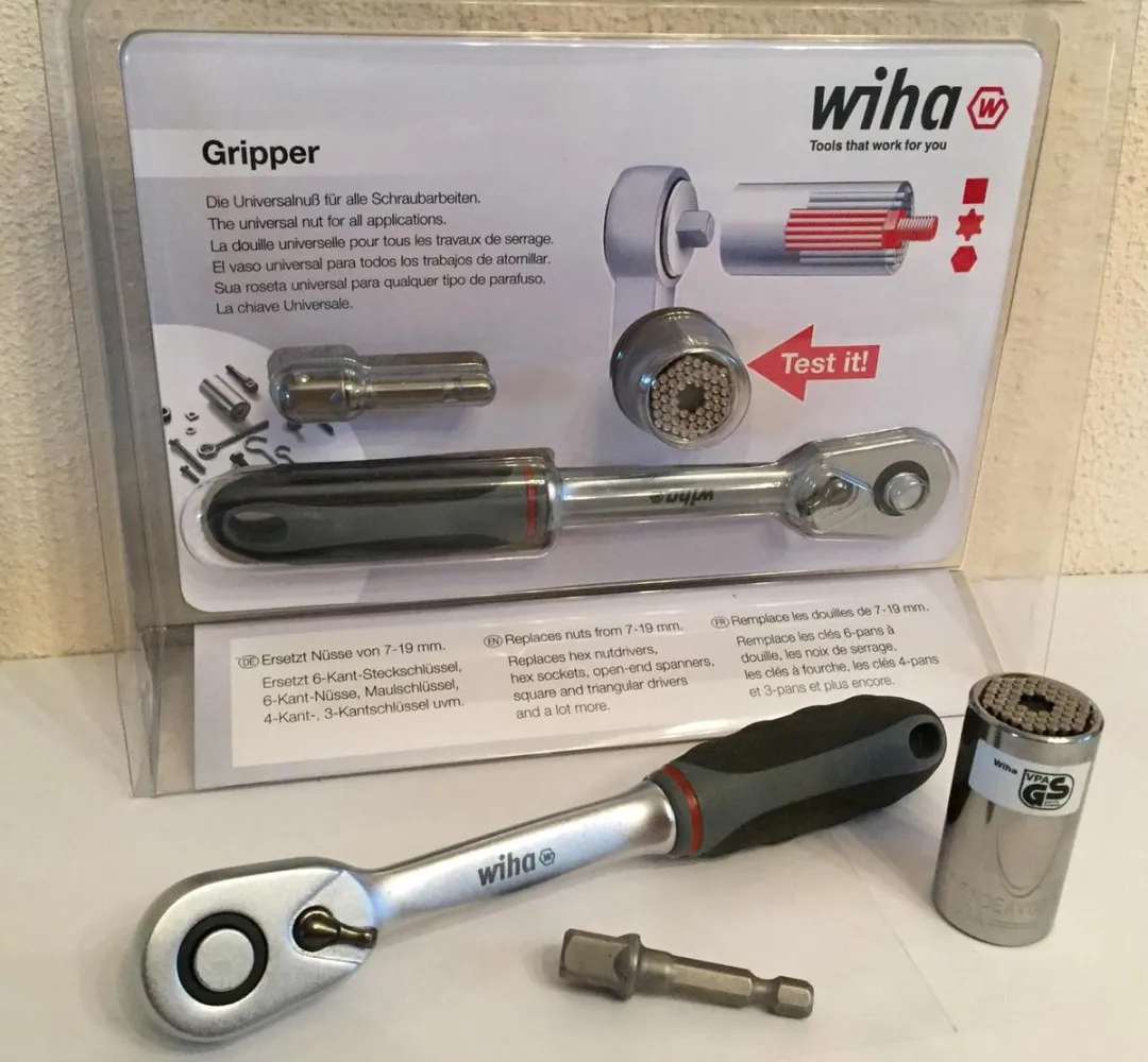Wiha Dopsleutelinzetset Gripper 3/8" - 3-delig SB24602