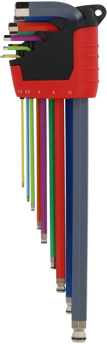 Wiha Stiftsleutelset Zeskantkogelkop 9-delig - MagicRing ErgoStar - Gekleurd & oplichtend - afbeelding 6 van 6