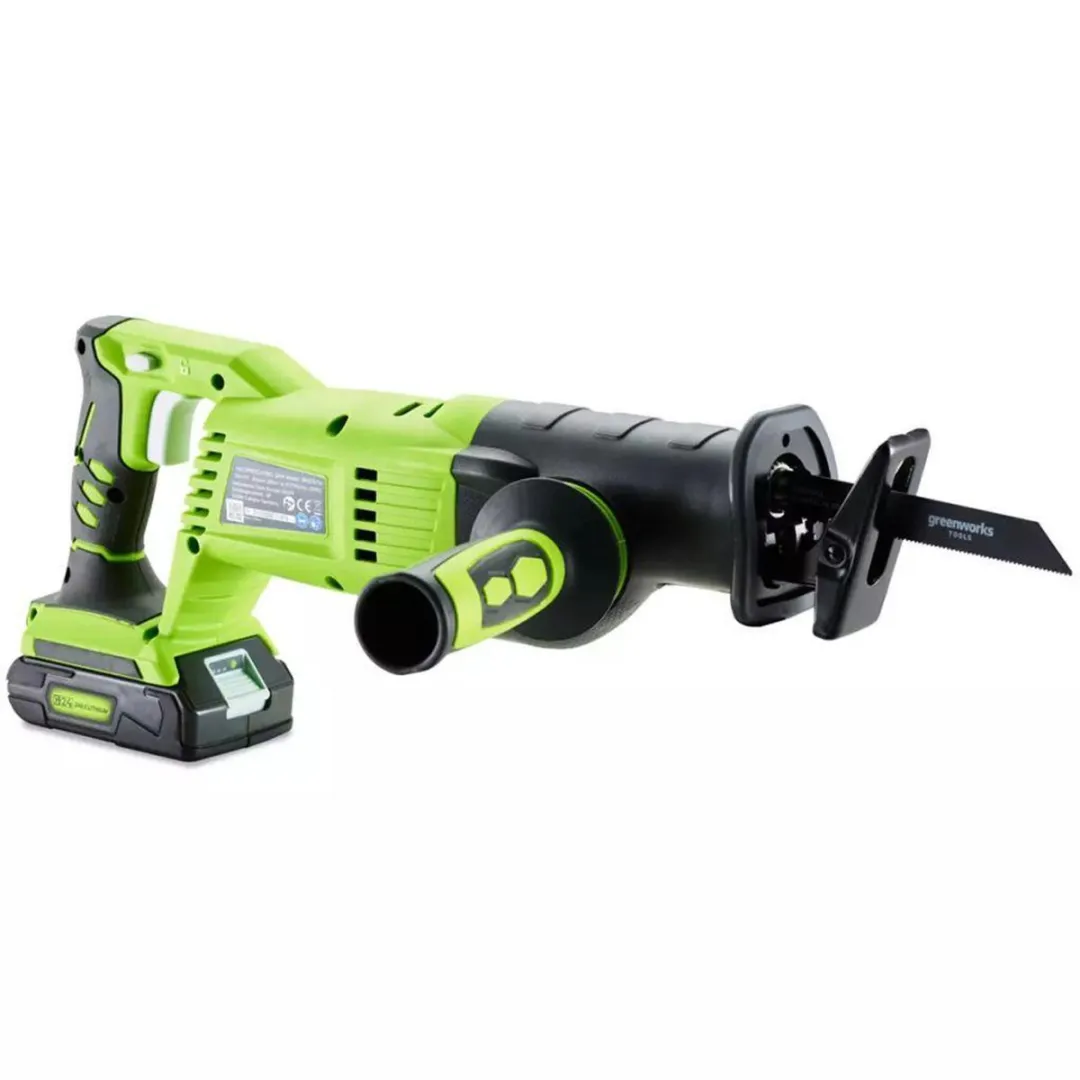 Greenworks G24RS Reciprozaag 24V - Hout - Groen/Zwart