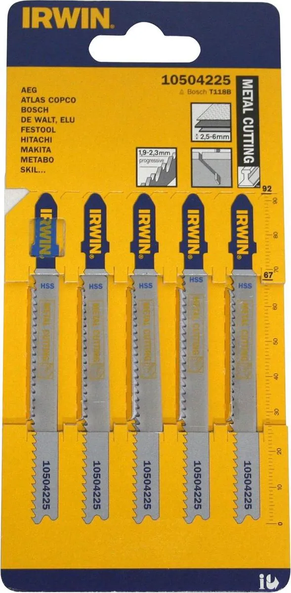 Irwin Decoupeerzaagblad HSS 92-13MI - 5 Stuks