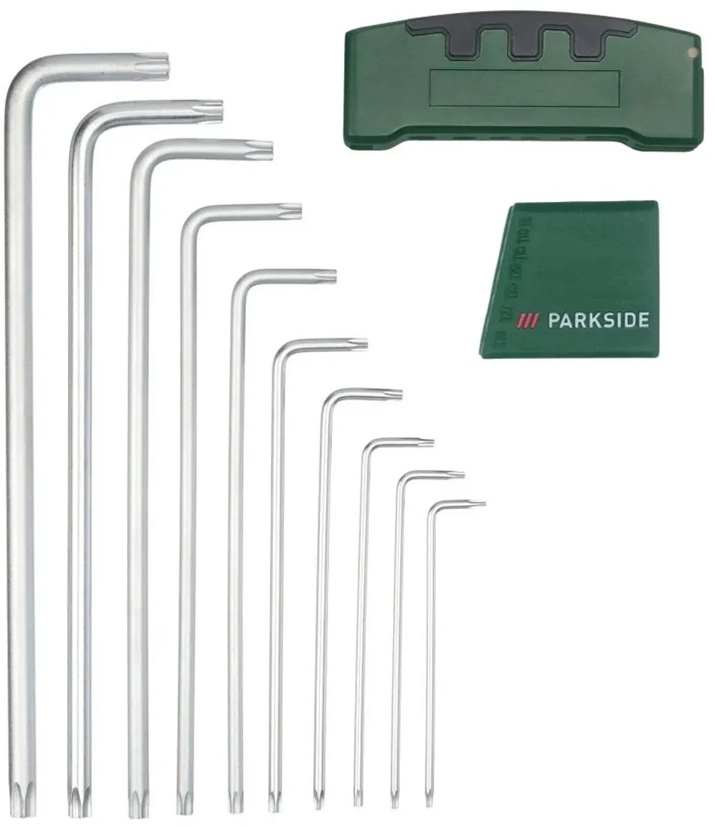 PARKSIDE Torx Sleutel 11-delig - TX-set - T-greep - Groen/Zwart/Zilver