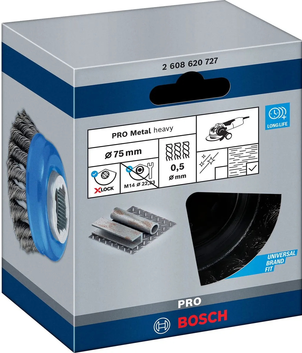 Bosch Professional X-Lock Bekerborstel 75x0,50mm