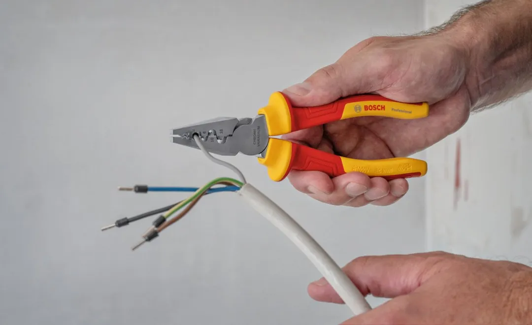 Bosch Professional VDE Krimptang 180mm - Rood/Geel