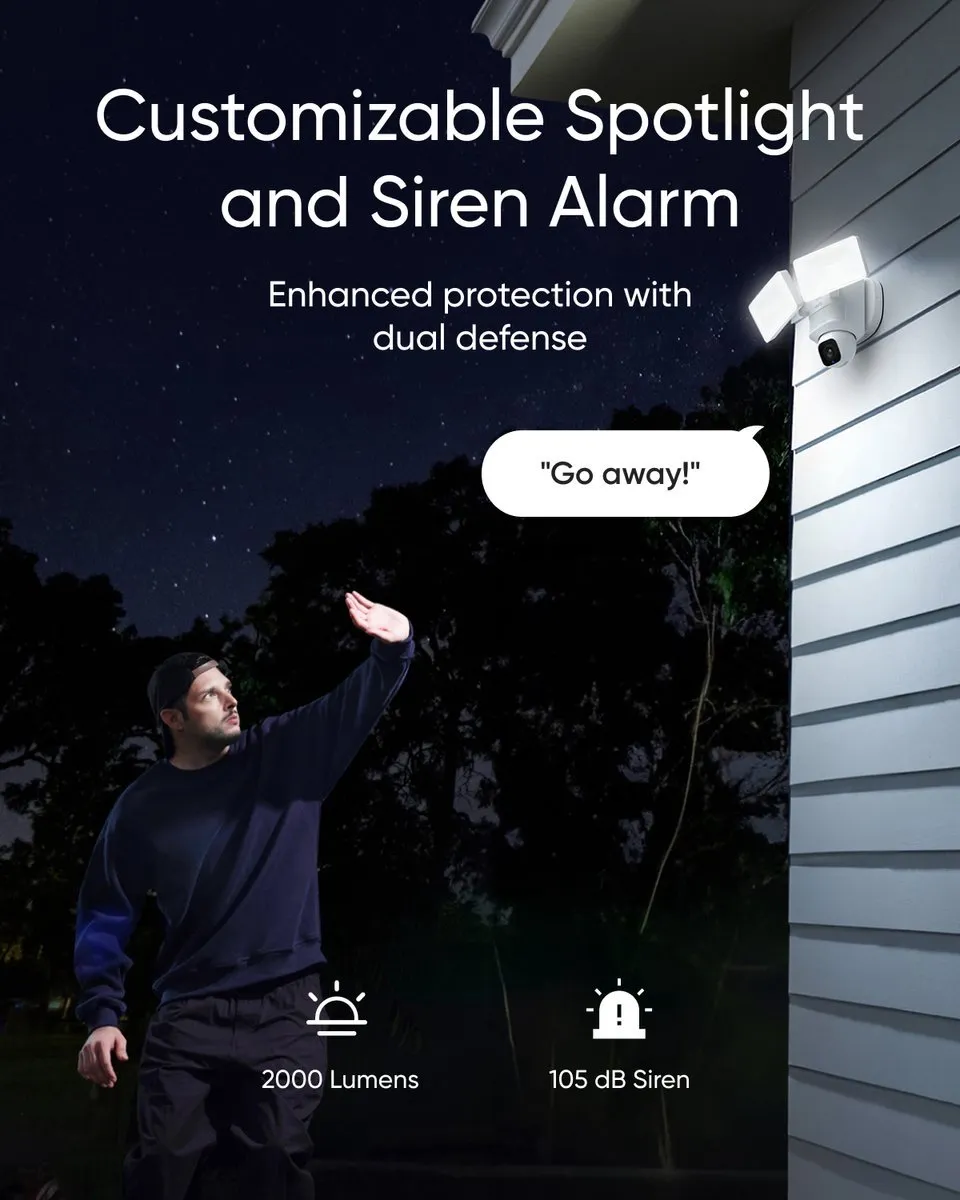 Eufy Security E30 T8426321 Floodlight Camera - 2 Stuks - 2K - 2000 Lumen - Wit