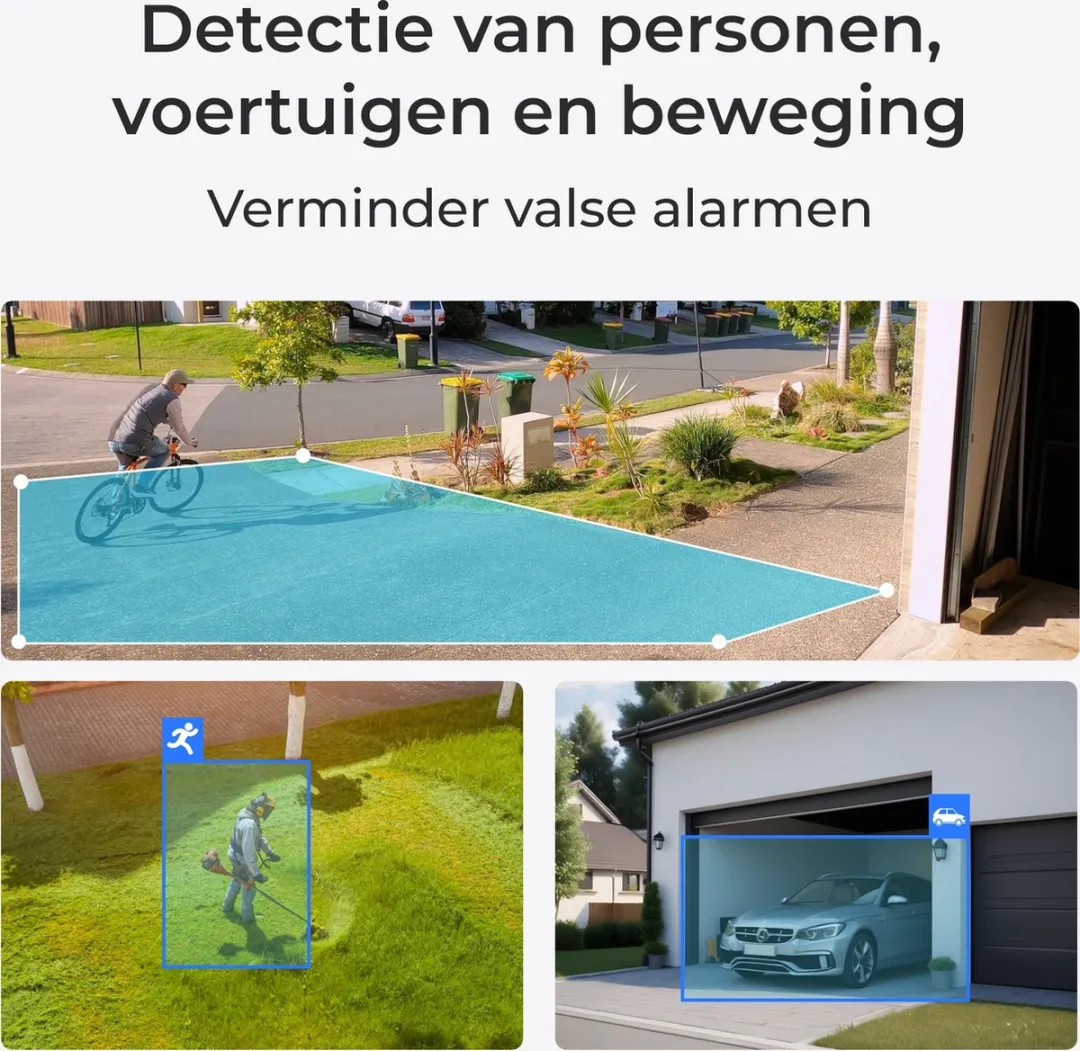 Reolink 5 MP Beveiligingscamera buiten, Detectie van personen/voertuigen/dieren, Pan en tilt, 3x optische zoom
